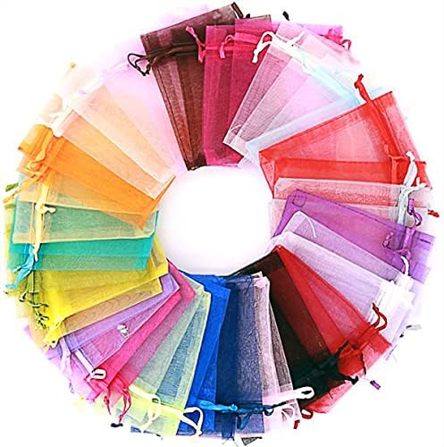 SAOYOAS 100Pcs 4x6 Inch Drawstring Organza Bags
