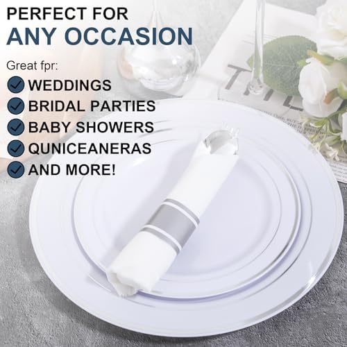 Joyido 200 Guest Pre-Rolled Plastic Cutlery Set with Napkins