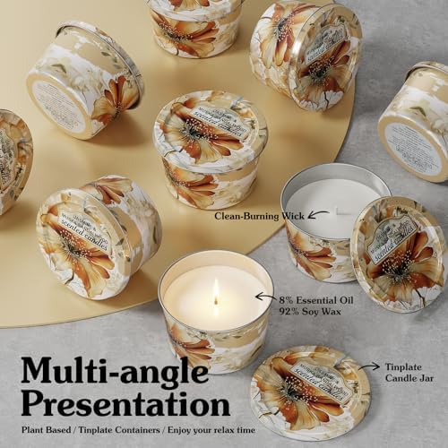 3-Pack Aromatherapy Candle Set Travel Size Jasmine Musk Sandalwood