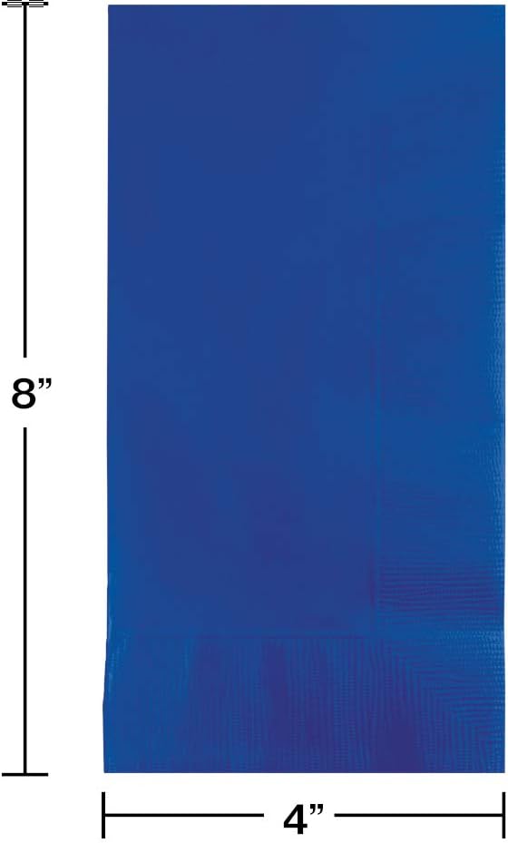 Creative Converting 100 Count 2 Ply Cobalt Blue Dinner Napkins