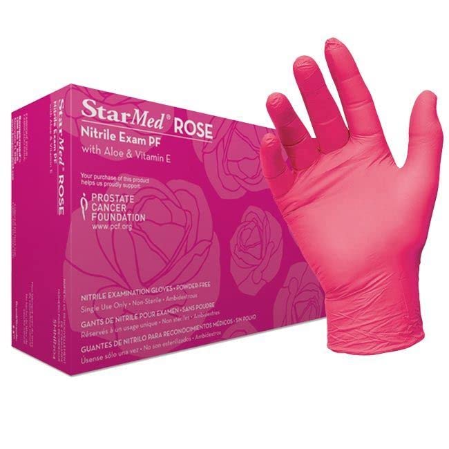Sempermed StarMed Rose Nitrile Glove 35 Mil Medium Pack of 200