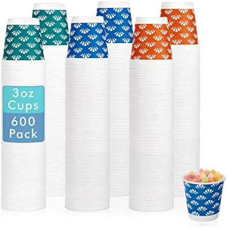JollyPack 600 Pack 3 oz Disposable Paper Cups