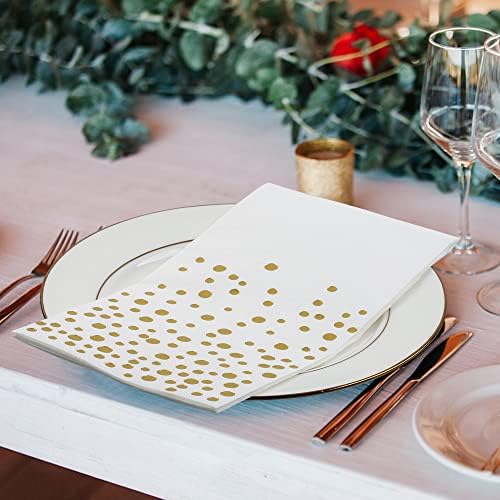 Gold Foil Napkins Pack of 120 for Weddings and Parties