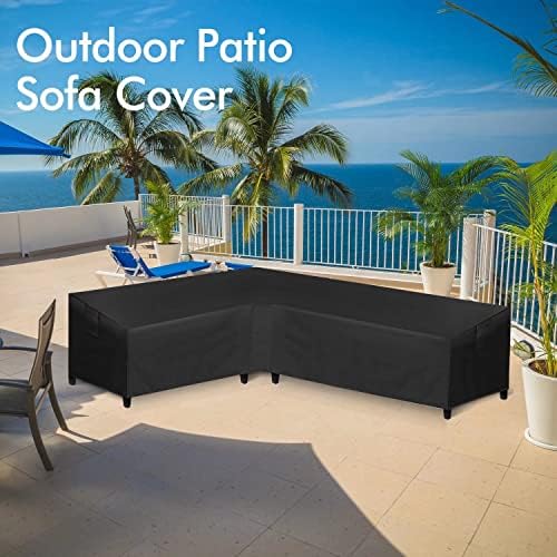 WLEAFJ L-Shaped Sectional Sofa Cover Waterproof Heavy Duty