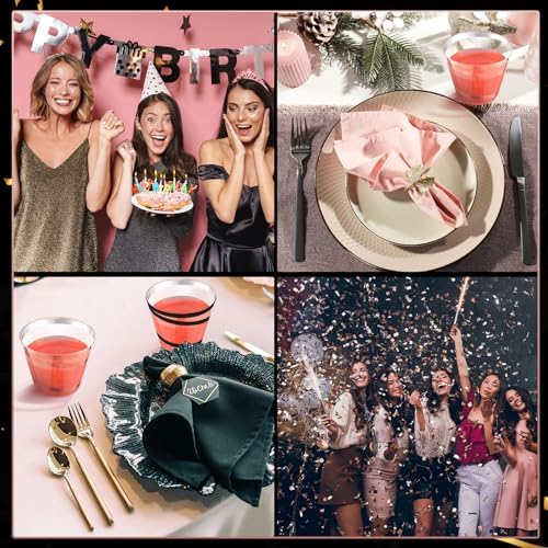 Gejoy 9 oz Clear Plastic Cups for Wedding and Party Use