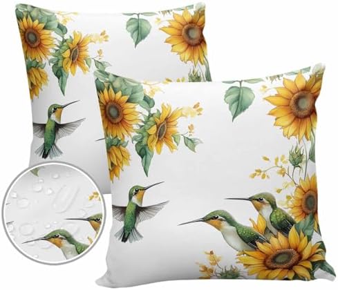 Yukro Waterproof Pillow Covers Pack of 2 18x18 Inch