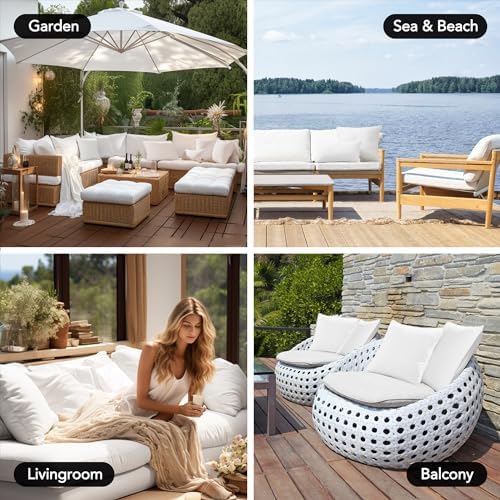 Deconovo Waterproof Outdoor Pillow Inserts Set of 2