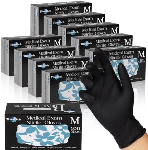 Black Nitrile Disposable Gloves 5 Mil 1000 Count
