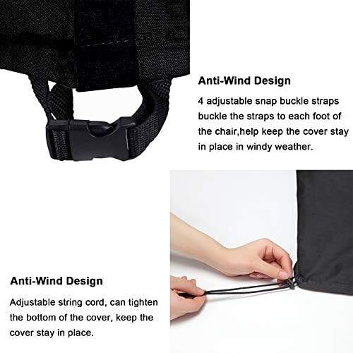 WOMACO Patio Swivel Chair Cover 31x31x38 2 Pack