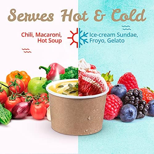 MATICAN 100-Count 9-Ounce Disposable Ice Cream Cups