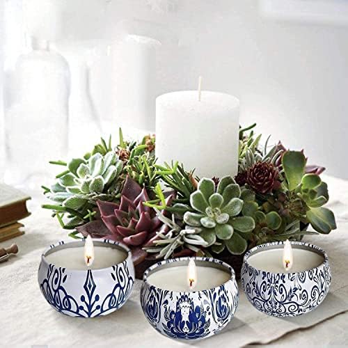 Set of 16 Travel Tin Jar Candles for Home