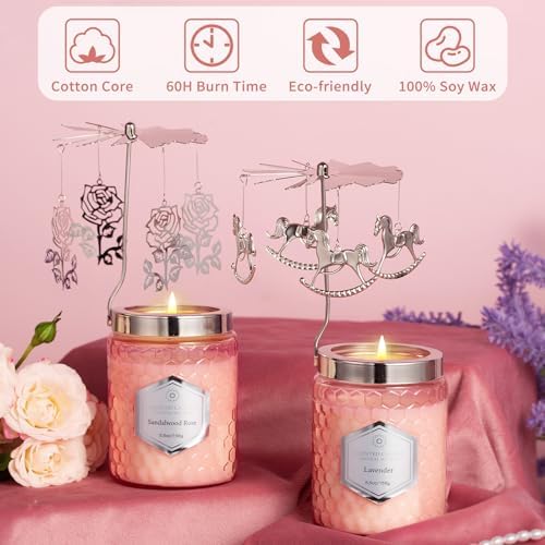 Rotatable Scented Candles for Women 55 Oz Set