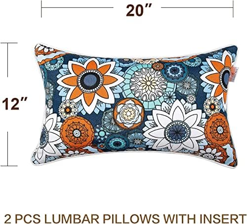JMGBird 12x20 Inch Outdoor Lumbar Pillows Pack of 2