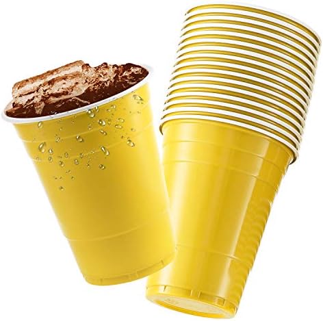 StarMar 16 Oz Yellow Cups 50 Pack Disposable