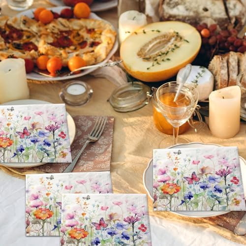Wildflower Themed Party Napkins 40PCS