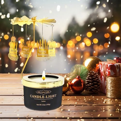 Kellys Custom Candles Rotating Birthday Cake Scented Candle Set