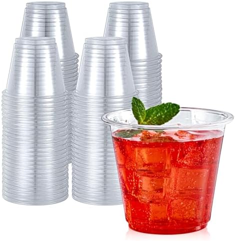 Turbo Bee 50 Pack 9 oz Clear Plastic Cups