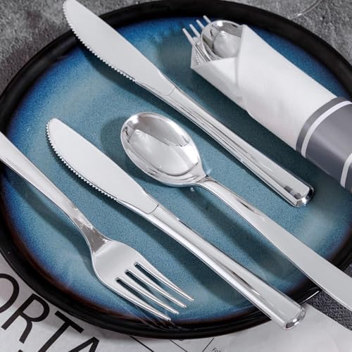 Joyido 200 Guest Pre-Rolled Plastic Cutlery Set with Napkins