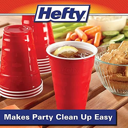 Hefty Party On Disposable Plastic Cups Red 18 Ounce 150 Total