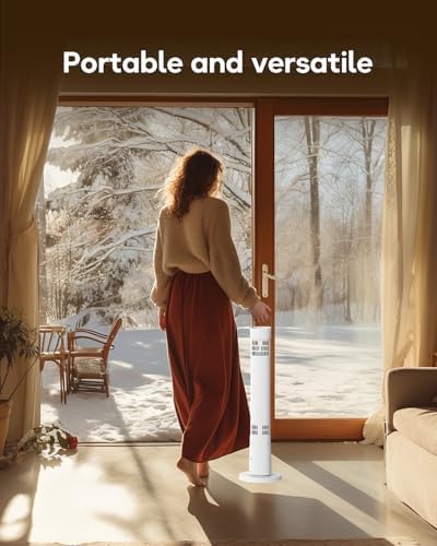Aerozy Portable Infrared Heater with 60-Degree Oscillation and Remote Control