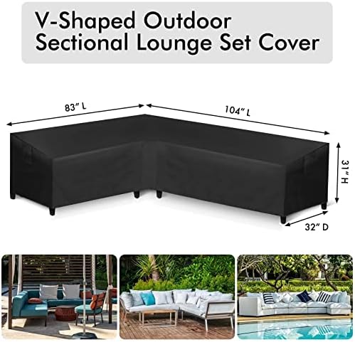 WLEAFJ L-Shaped Sectional Sofa Cover Waterproof Heavy Duty