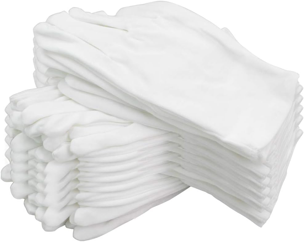 16 Pairs White Cotton Household Gloves for General Use