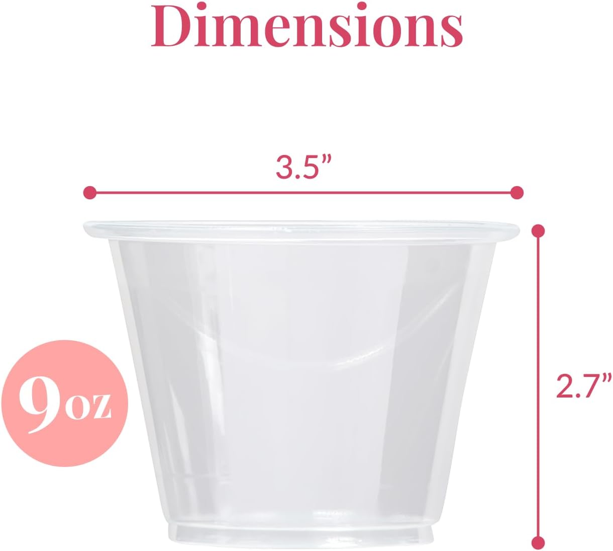 Prestee 200-Pack 9oz Clear Plastic Cups