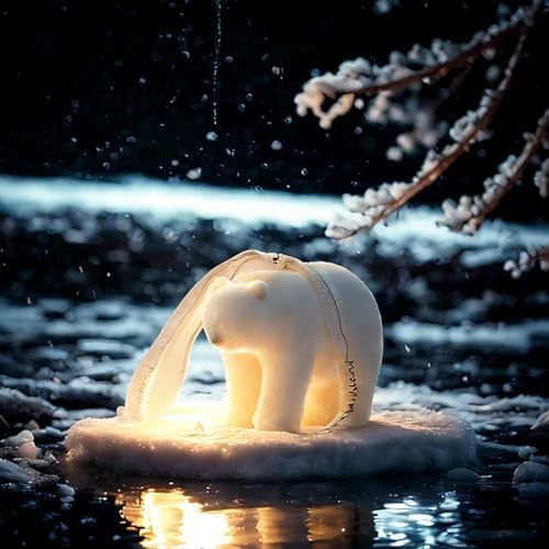 Polar Bear Scented Candle with Floral Aroma