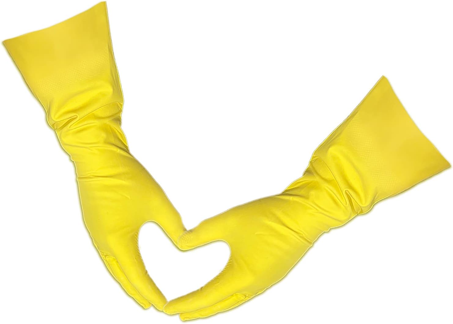 Yellow Reusable Kitchen Cleaning Gloves - Medium Small