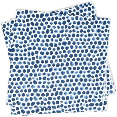 Gift Boutique 100 Pc Blue Dot Disposable Napkins for Parties