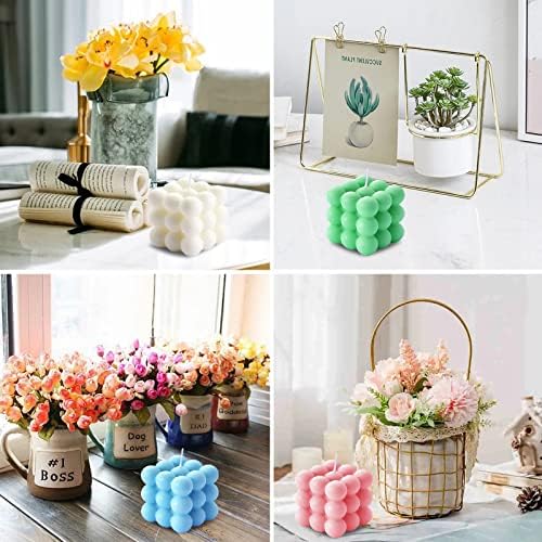 Scented Bubble Cube Candles with Freesia Scent