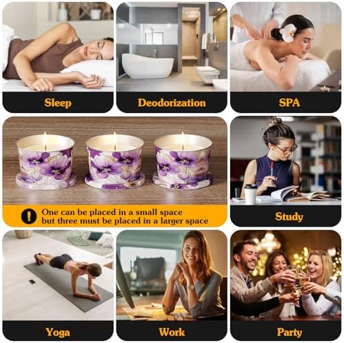 3-Pack Aromatherapy Candles - Lavender Thyme Travel Size