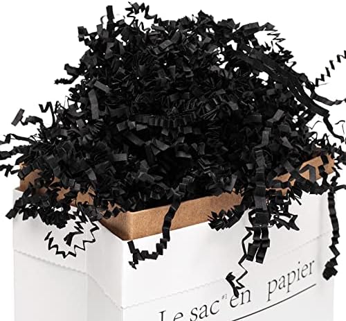 Mefleet 12 LB Black Crinkle Paper Shred for Gift Box Filler