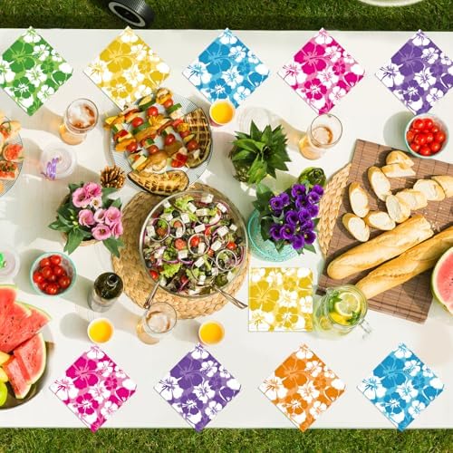 120 Pcs Hibiscus Paper Napkins Summer Party Decorations