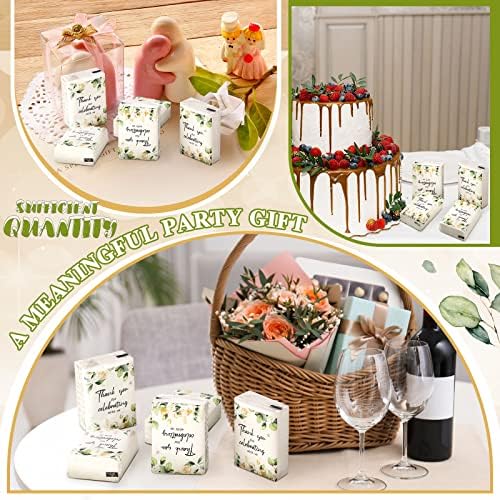 100 Pcs Eucalyptus Pocket Wedding Tissues