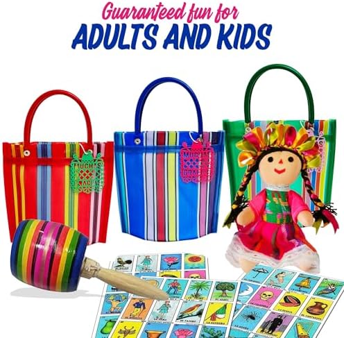 12 Mini Mercado Bags for Fiesta Mexicana Party Favors