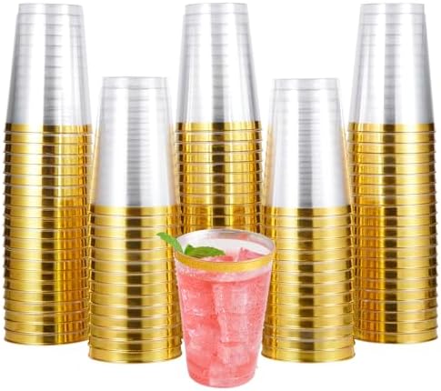 JOLLY CHEF 100 Pack 12 oz Clear Plastic Cups