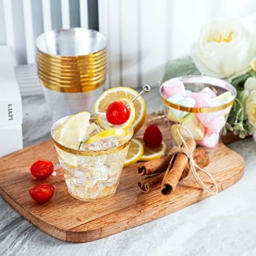 Ciaell 300PCS Gold Plastic Cups for Party and Wedding