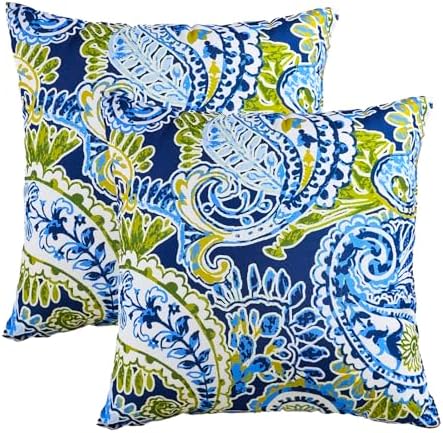 JMKaixin 2 Pack Outdoor Waterproof Throw Pillows