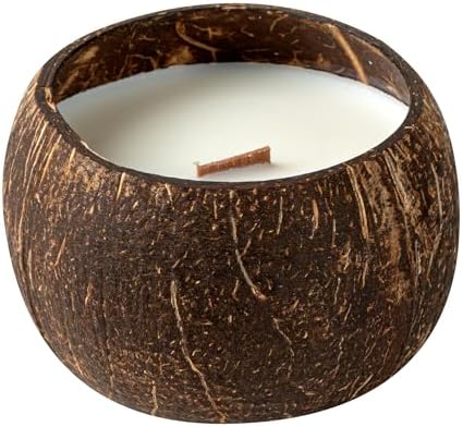 Restaurantware Coconut Shell Candle Vanilla Scented