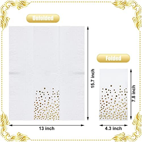Gold Foil Napkins Pack of 120 for Weddings and Parties