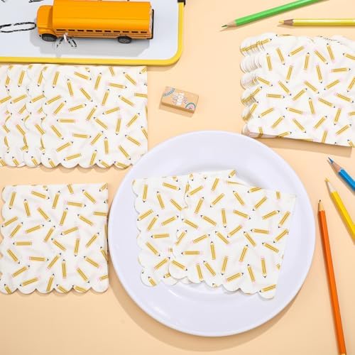 100 Pcs Mini Pencil Pattern Disposable Napkins