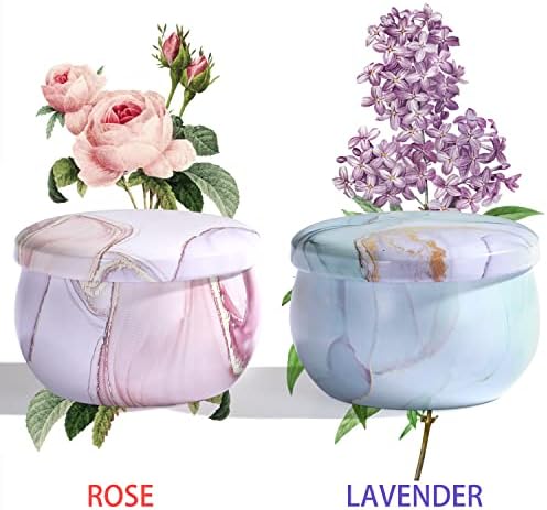 2-Pack Soy Candles Gift Set - Lavender Vanilla Rose