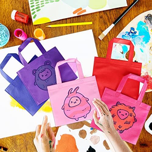 30 Pack Non Woven Party Bags with Handles for Kids