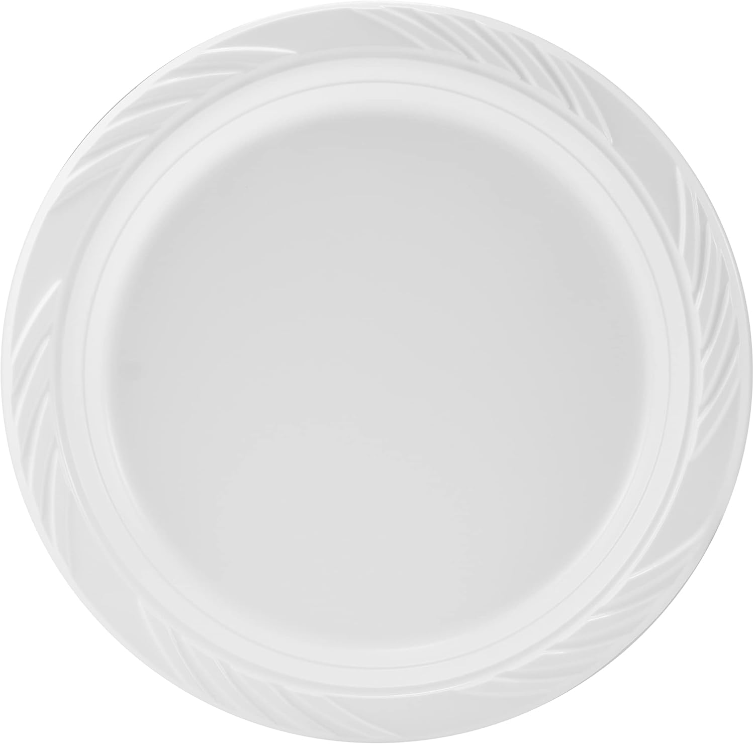 200 Pack White Plastic Dinner Plates 9 Inch