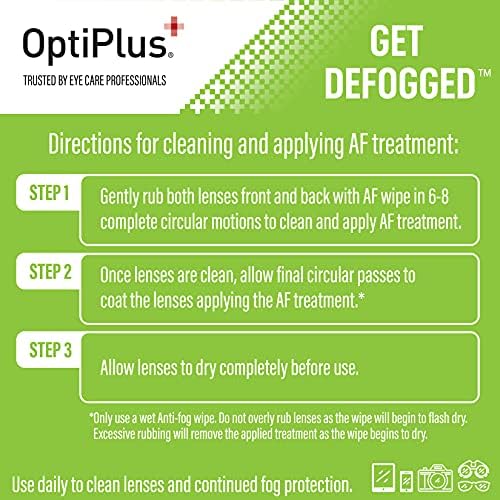 OptiPlus Anti-Fog Lens Wipes - Quick Dry Scratch Free