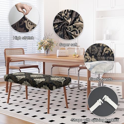Stretch Bench Covers with Anti-Slip Design and Royal Print