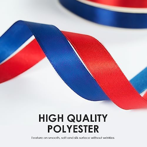 KMER LIFE 5 8 Inch x 100 Yard Polyester Satin Ribbon Baby Blue