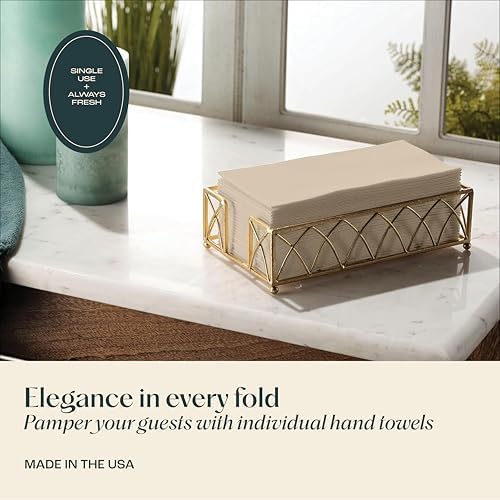 50 Pack Disposable Linen-Feel Napkins 12x17 Inches