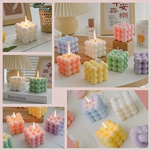 Scented Bubble Cube Candles with Freesia Scent